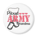Army Grandma Hearts Fridge Magnets