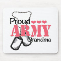 Army Grandma Hearts Mouse Pad