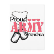Army Grandma Hearts Postcards