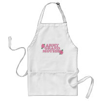 Army Grandmother Pink Roses Apron