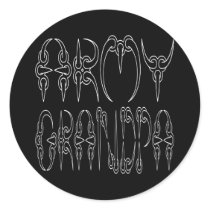 Army Grandpa Round Stickers