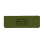 Army Green Custom Return Address Labels
