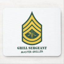 Army Grill Sergeant Mouse Pads