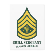 Army Grill Sergeant Postcards