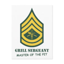 Army Grill Sergeant Postcards