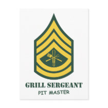 Army Grill Sergeant Postcard