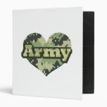 Army Heart Vinyl Binders
