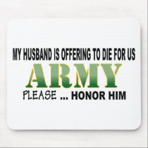 Army Husband Honor mousepads