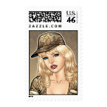 Army, Military Pin-up Good Girl Art by Al Rio postage