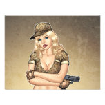 Army, Military Pin-up Good Girl by Al Rio Art Custom Invites