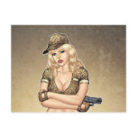 Army, Military Pin-up Good Girl by Al Rio Art Post Cards