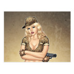 Army, Military Pin-up Good Girl by Al Rio Art Post Cards