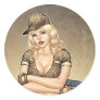 Army, Military Pin-up Good Girl by Al Rio Art Sticker