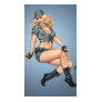 Army Military Pinup Girl in Camo #6 by Al Rio Business Card Template