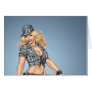 Army Military Pinup Girl in Camo #6 by Al Rio Cards