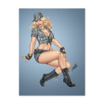 Army Military Pinup Girl in Camo #6 by Al Rio Postcard
