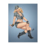 Army Military Pinup Girl in Camo #6 by Al Rio Postcard