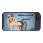 Army Military Pinup Girl Wife #5 in Camo by Al Rio iPhone 5 Cases