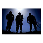 Army Military Soldier Silhouettes Poster