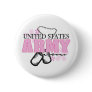 Army Mom flowers Button