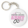 Army Mom flowers Keychain