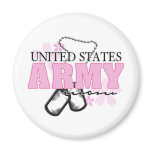 Army Mom flowers Fridge Magnets