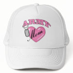 Army Mom Heart N Dog Tag Mesh Hats