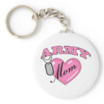 Army Mom Heart N Dog Tag Key Chain