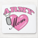 Army Mom Heart N Dog Tag Mousepad