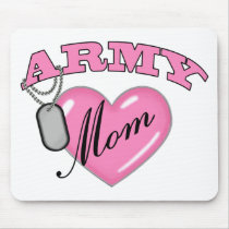 Army Mom Heart N Dog Tag Mousepad