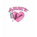 Army Mom Heart N Dog Tag t-shirts