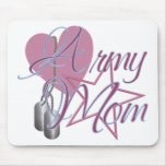 Army Mom Heart N Star Mouse Pad