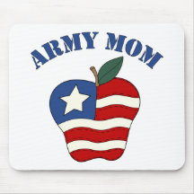 Army Mom Patriotic Apple Mousepads