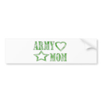 Army Mom Star/Heart Bumper Stickers