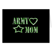 Army Mom Star/Heart Greeting Cards