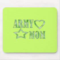 Army Mom Star/Heart Mouse Pad