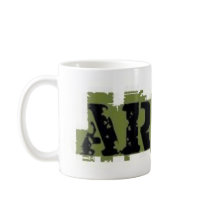 ARMY MUG GREEN AND BLACK by jonandmandi ARMY MUG GREEN AND BLACK
