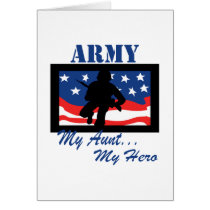Army My Aunt My Hero Greeting Cards
