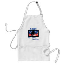Army My Daddy My Hero Aprons
