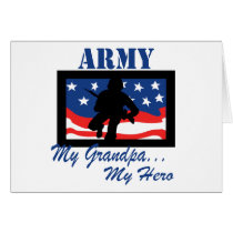 Army My Grandpa My Hero Card