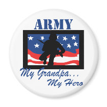 Army My Grandpa My Hero Refrigerator Magnets