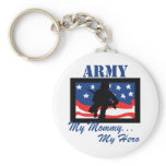 Army My Mommy My Hero Keychains