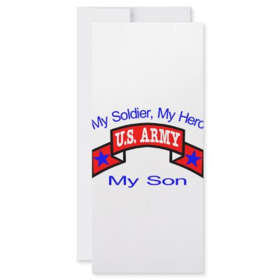 Army My Soldier Hero Son Custom Rack Card by Mustang_Lady