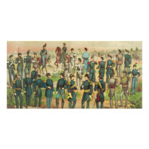 Army Navy and N.Y. State National Guard Uniforms Photo Cards
