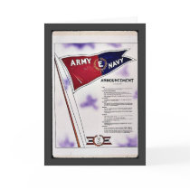 Army Navy Announcement Card