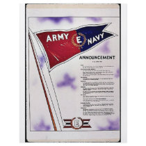 Army Navy Announcement Flyers