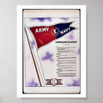 Army Navy Announcement Print