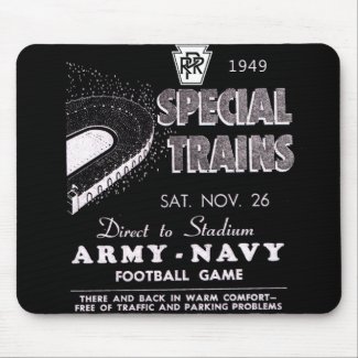 Army Navy Game Trains via Pennsylvania Railroad mousepad