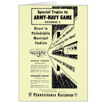 Army-Navy Game Via The Pennsylvania Railroad Card