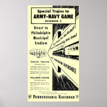 Army-Navy Game Via The Pennsylvania Railroad Print